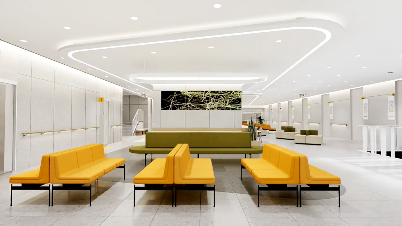 더자인병원 신관 내부 모습 [이미지 = 더자인병원 확장 신관 내부 인테리어 영상 갈무리] 