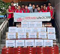  익명의 한 교회가 기탁한 후원금품으로 이웃사랑을 실천한 고양동.