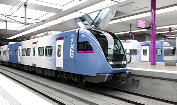 GTX-A 노선에 투입될 열차 차량의 그래픽 사진.