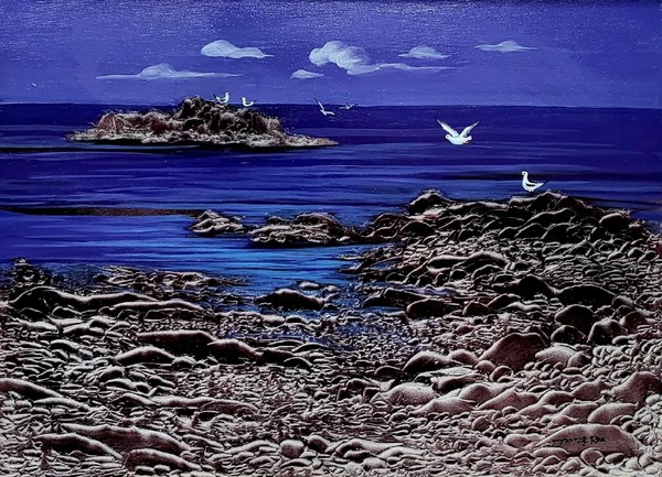 여수의 아름다운 바다를 표현한 '해변 이야기'. 