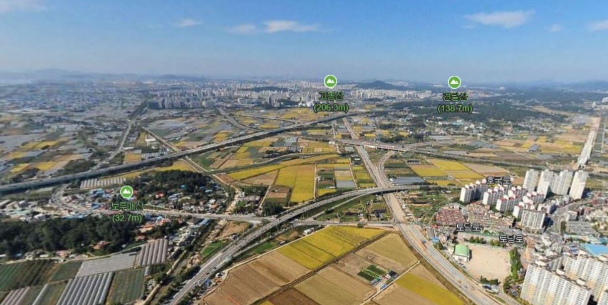 지난 15일 국토부가 발표한 신규 택지후보지에서 제외된 대곡역 주변 부지. 사진=네이버 항공뷰.
