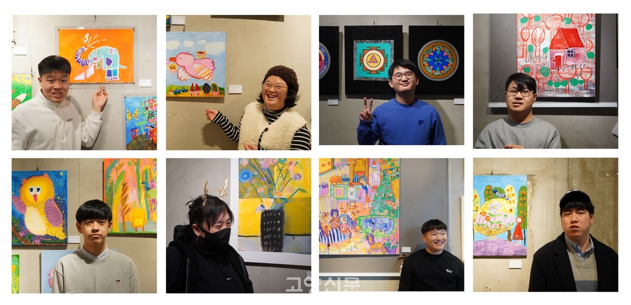 (왼쪽 위 사진부터 시계 방향) 민준호, 백유경, 임희찬, 서명수, 김동연, 양현집, 최예진, 한지우 작가. 