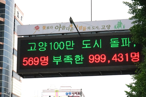 고양시 옥외광고 예시.