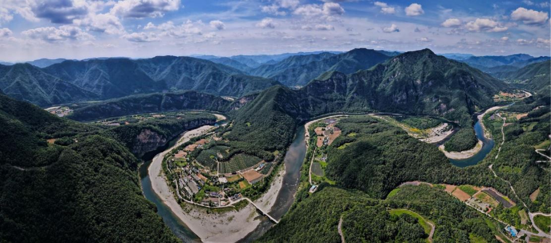 평창 칠족령 전망대에서 본 정선 동강 전경(한국내셔널트러스트, 박도훈 드론 촬영)
