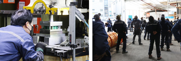 코스탈은 안전을 최우선시하며 직원들의 건강도 함께 챙긴다. 직원들은 아침마다 체조로 하루를 시작한다.