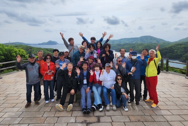 지난 1일 쓰시마 팸투어에 나선 한국관광클럽 회원들.