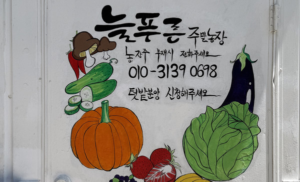 그림으로 그려진 친절 안내문.