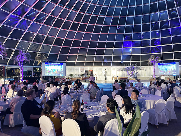 그리스에서 열린 ISOPE 2024 컨퍼런스에서 고양시 홍보영상이 상영되고 있다. [사진 제공 = 고양컨벤션뷰로] 