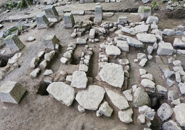 북한산성 관성소의 중심건물인 대청지 발굴조사 현장. [사진제공=고양시]