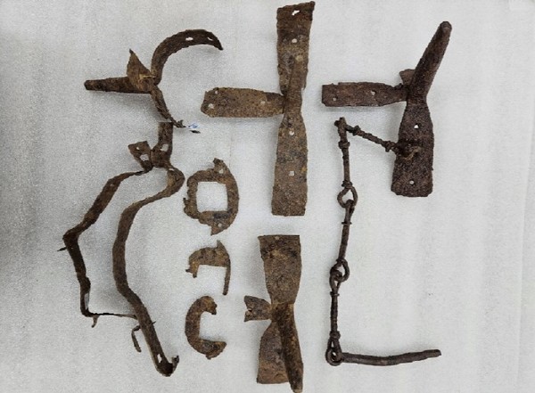 최초로 발견된 목모포의 부재들. [사진제공=고양시]