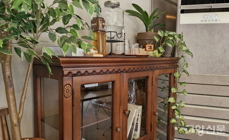 매장 곳곳에 놓여있는 식물 화분들이 마음을 편안하게 해준다.