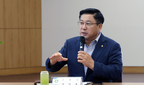 우상훈 벽제농협 조합장이 인사말을 전하고 있다.