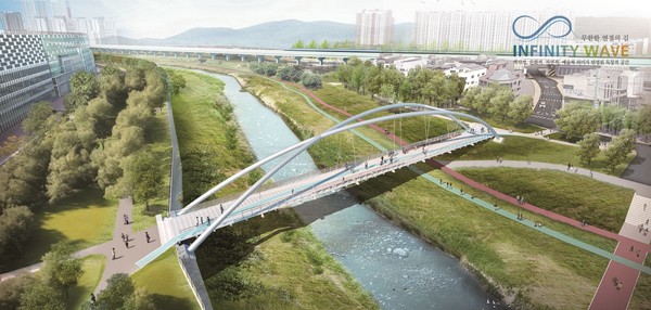 창릉천 통일교 설계공모 당선작 조감도. [이미지제공=고양시] 