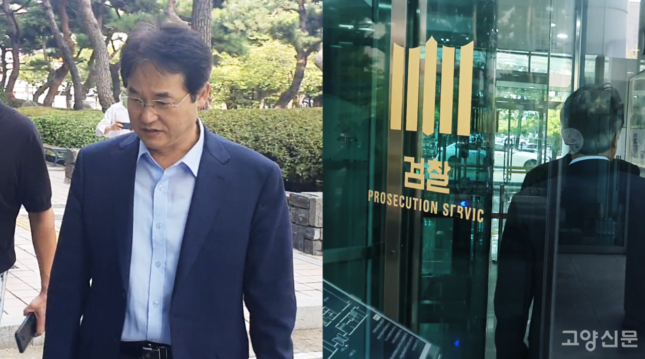 지난 3일 이동환 시장이 의정부지검 고양지청에 출두하는 모습.