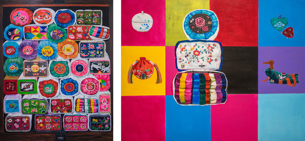 수복강녕oil on canvas162x130cm2024                                 수복강녕 acrylic on canvas117x91cm 2024