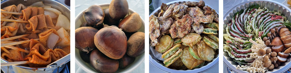 동문들이 직접 준비한 음식들. 이날은 가을운동회 같은 동문 체육대회였다.