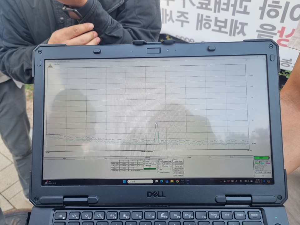덕양구 한 데이터센터에서 현장 실험을 마친 후 고봉동행정복지센터(노인회관)에서 마지막으로 전자파를 측정한 결과 3 곳 중 가장 높은 '4.7mG'이 나왔다.