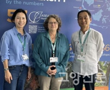 장항습지를 방문했던 에이미 프랭켈 CMS사무총장. [사진=한동욱]