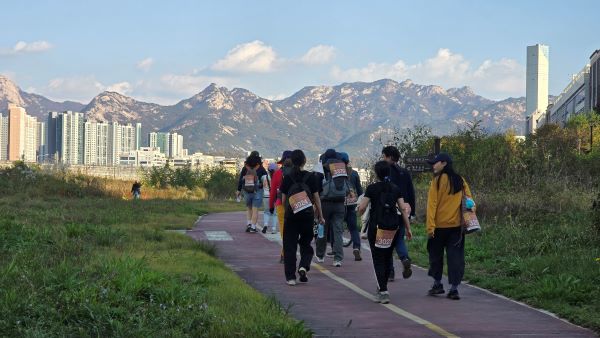 창릉천변 갈대밭 길을 걷다 보면 어느덧 가까워진 수려한 절경의 북한산 정기를 느낄 수 있었다.