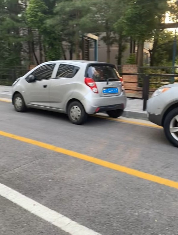 주민들에 따르면 화물트럭 등 대형차량이 불법주차를 하면 일반 승용차도 그 뒤를 이어 주차를 한다. [동영상제공 = 토당동 주민]