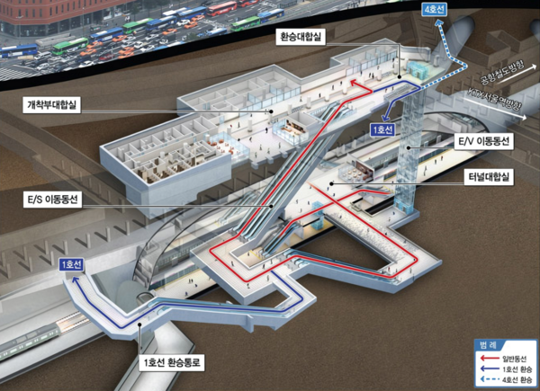 ​GTX-A 서울역 투시도. 