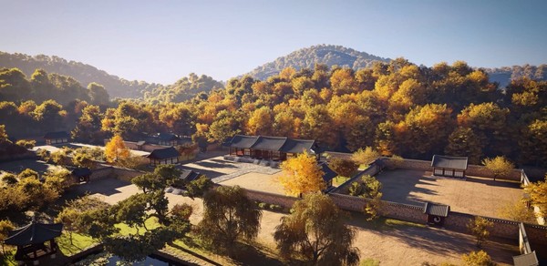 3D 콘텐츠로 복원된 벽제관 전경. [이미지제공=고양시]