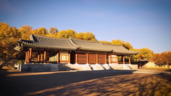 3D 콘텐츠로 복원된 벽제관(정청, 좌익헌, 우익헌). [이미지제공=고양시]