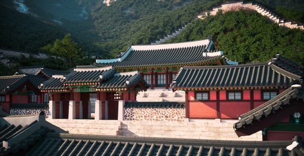 3D 콘텐츠로 복원된 북한산성 행궁(내전). [이미지제공=고양시]