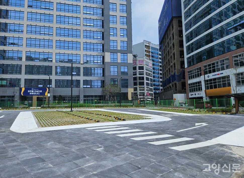 지난해 94면으로 조성된 향동 제1공영주차장 모습