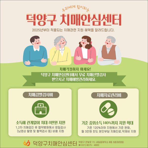  2025년 치매 지원 혜택 안내문