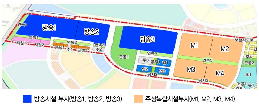 일산동구 장항동 640-2번지 일대에 지어지는 고양 방송영상밸리는 2022년 2월 착공 이후 현재 부지조성공사 중으로 지난달 기준 공정률이 33%다. 하지만 주상복합용지를 둘러싼 고양시와 경기도간 갈등으로 토지공급이 이뤄지지 않고 있다.