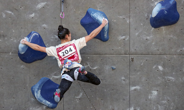 작년 전국 스포츠클라이밍 선수권대회 김자인 선수 리드 경기 장면. [사진제공= 대한산악연맹]