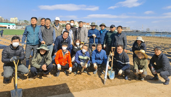 고봉동 주민자치회가 지역의 취약계층을 위해 감자심기를 진행했다.