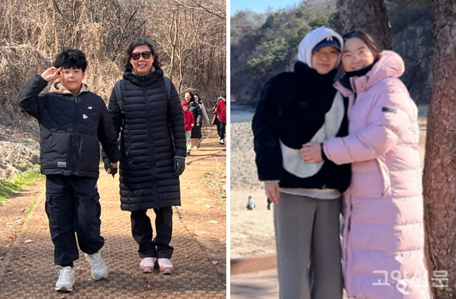 (왼쪽부터) 할머니의 손을 잡고 참석한 손자, 지질학자가 되고 싶은 딸과 함께 온 엄마. 