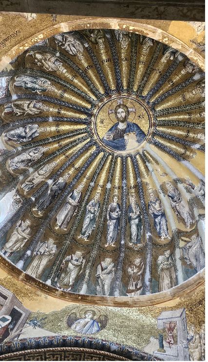 이스탄불 카리예박물관 내부 천정 돔 성화  ©박수택