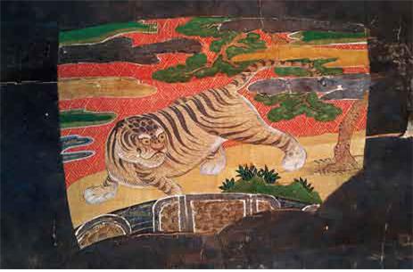 한천두 초상화 흉배의 호랑이 그림 [사진 =경기도 유형문화유산-고양시 개인소유)-국가유산청 국가유산포털]