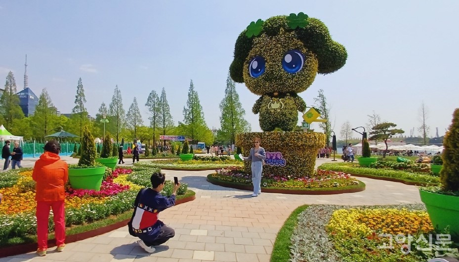 아이들이 좋아하는 티니핑 캐릭터 정원은 어른들에게도 인기다. 
