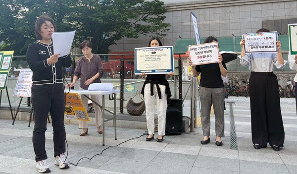 함윤희 사무총장의 정책 설명으로 캠페인은 시작됐다.