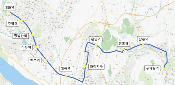 심야버스 N999번 노선도