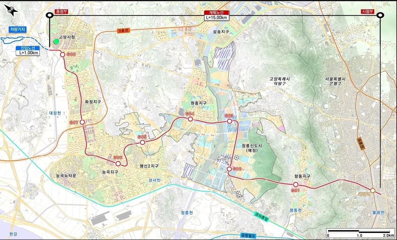고양은평선 노선도. 사진제공 = 경기도