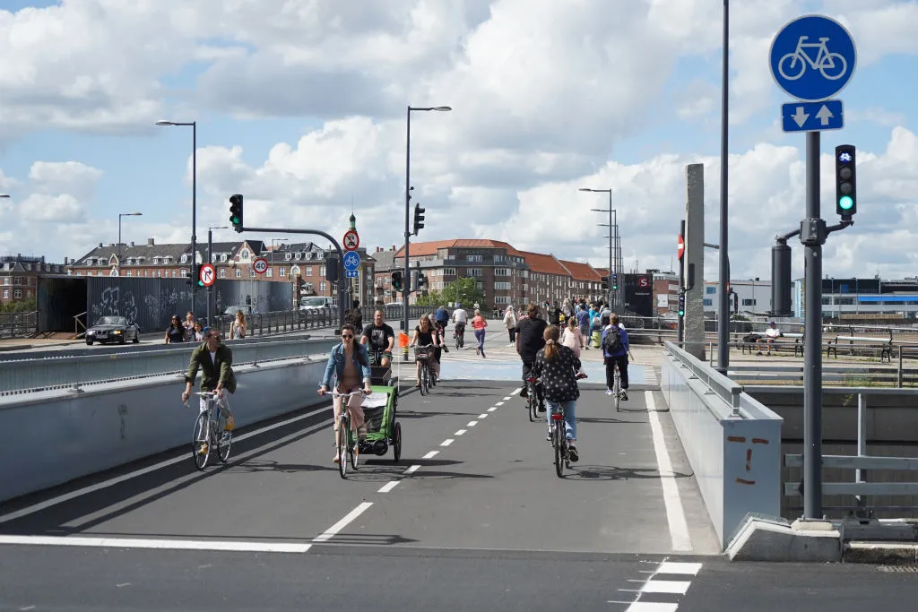 대표적인 자전거 친화도시로 평가받는 덴마크 코펜하겐의 모습 [사진: Jörg Carstensen/Getty Images]