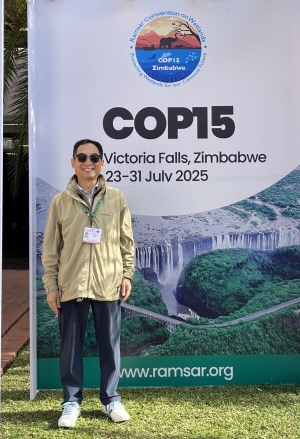 람사르 총회 현장에서 소식을 전해온 한동욱 에코코리아 이사 [사진제공=에코코리아]