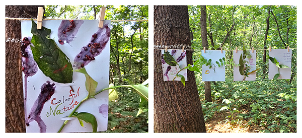 왼쪽은 영주산 갤러리에 걸린 내 작품이고 오른쪽은 갤러리 전경이다.