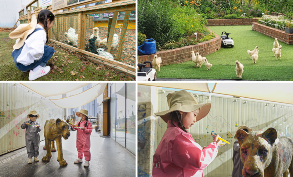 동물과 교감, 자연 속 오감 놀이. 아이들의 창의력이 자라는 체험 공간인 '프렌디노'의 야외 정원.