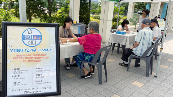  향동종합사회복지관이 1인 가구 주민을 대상으로 지역사회 욕구조사와 복지관 홍보활동을 진행했다. 