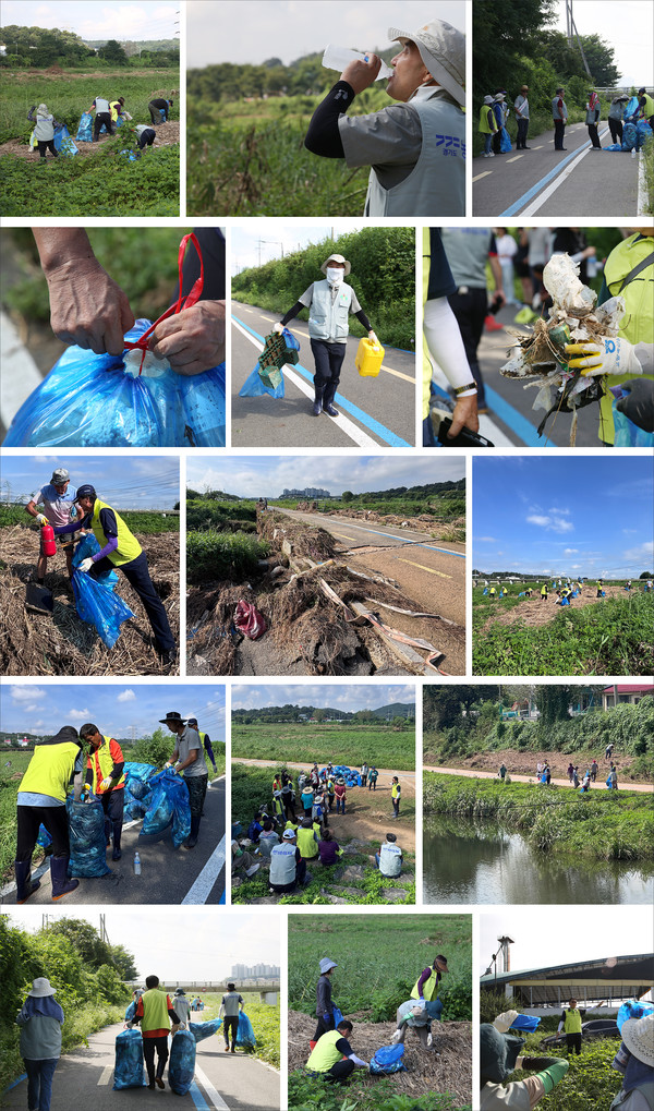 한국농촌지도자 고양특례시연합회의 환경정화 활동사진.