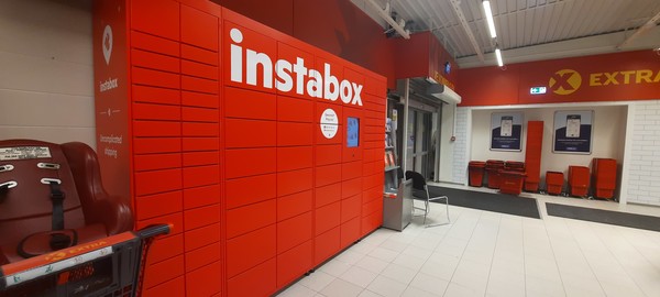 노르웨이 마트 무인택배 시스템 내부모습. [이철규 북유럽특파원]