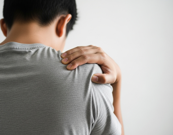 AI로 제작한 '어깨 통증' 이미지.