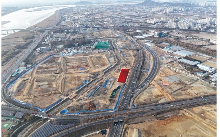 빨간색으로 표시된 부분이 일산테크노밸리 내 5455㎡(1650평) 규모의 대토용지