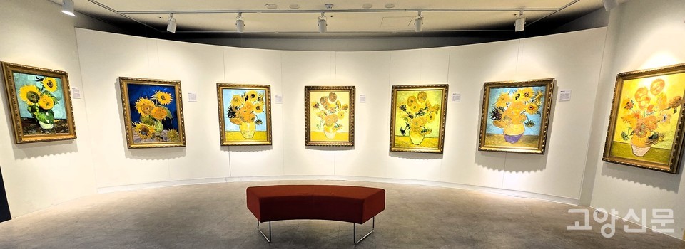 지난 2023년 문을 연 갤러리백상에서는 반 고흐의 '해바라기' 7점과 클림트의 '키스'를 만나볼 수 있다. 
